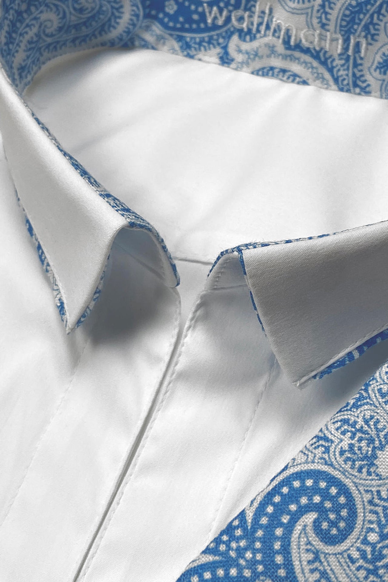 Stretchbluse mit Paisleydetail | blau