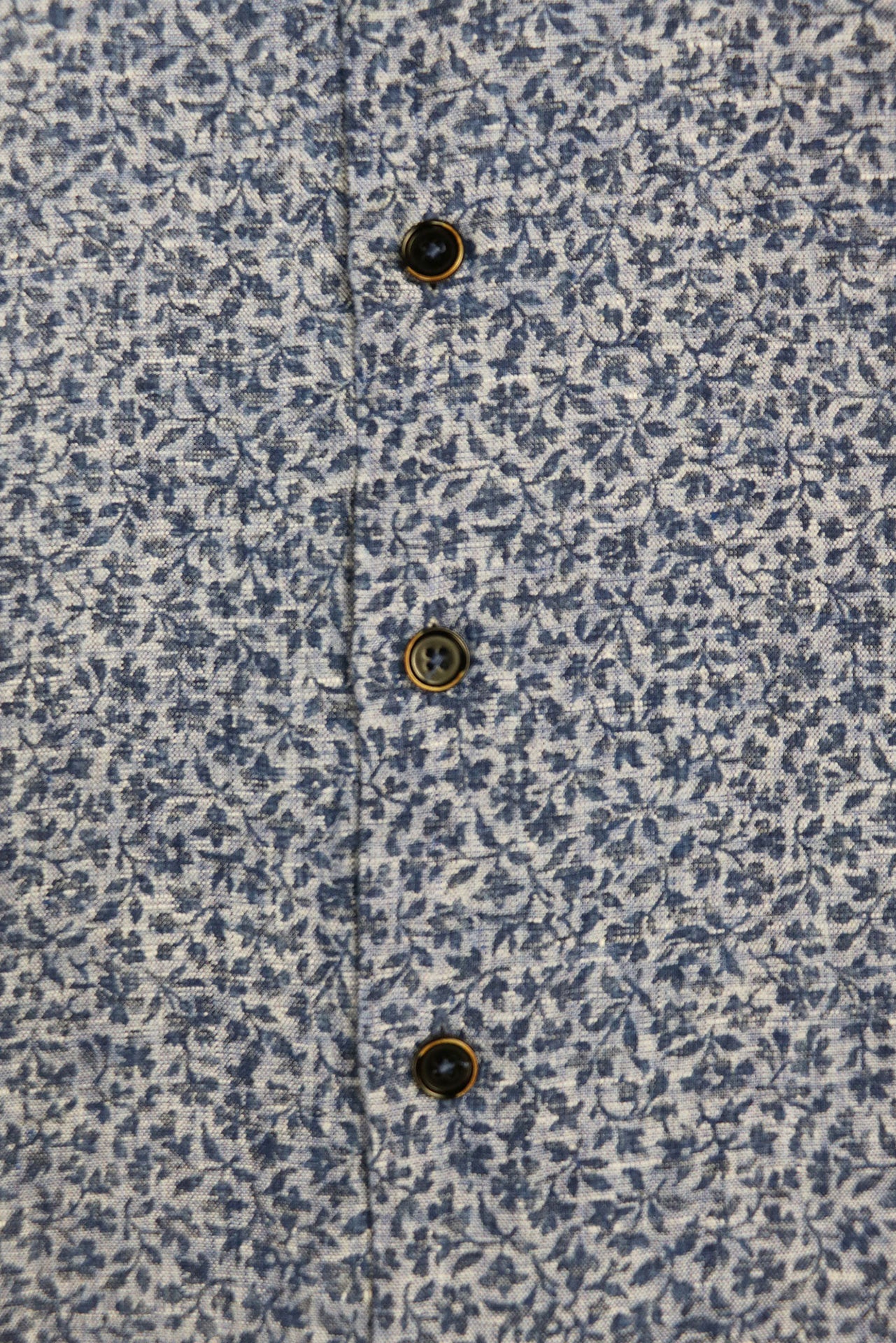 Langarmhemd mit floralem Druck | blau