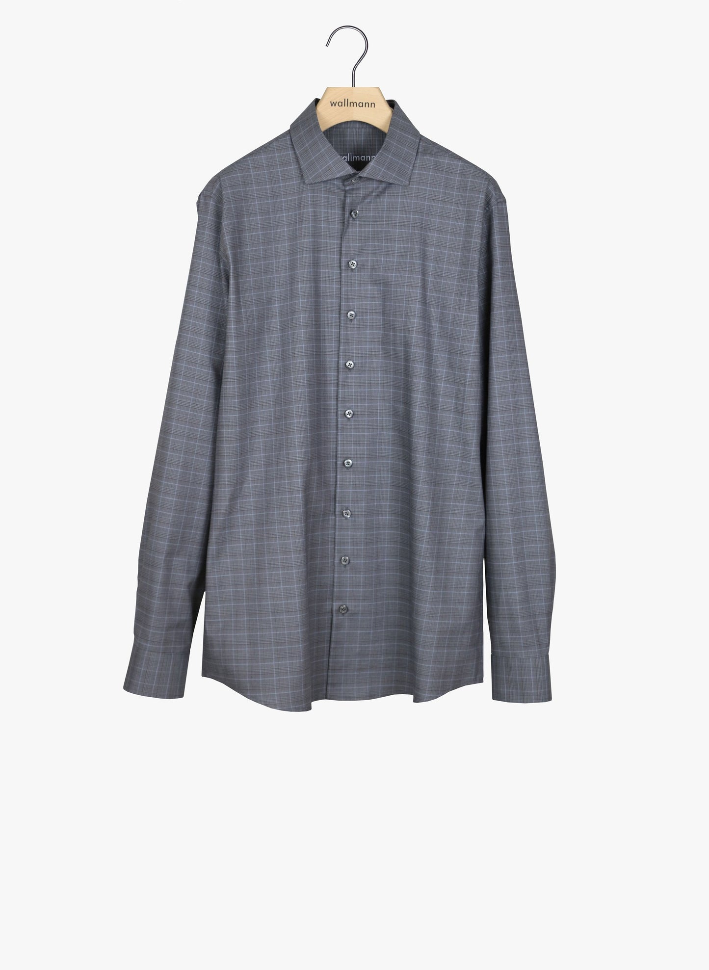 Langärmliges Karohemd | grau
