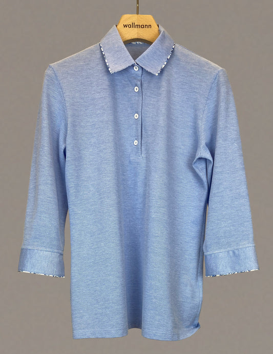 Klassisches Polo mit Kontrasten | 30 blau