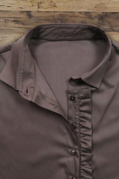 Stretch-Bluse mit abnehmbarer Rüsche