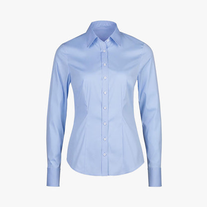 Hemdbluse langarm | blau